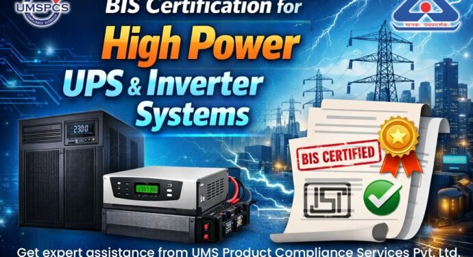 BIS Certification for High Power UPS & Inverter Systems
