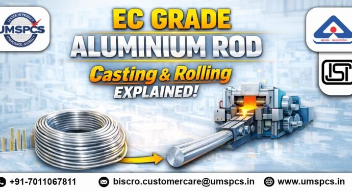 EC grade aluminium rod produced by continuous casting and rolling