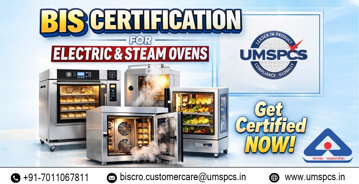 BIS Certification for Electric Forced Convection Ovens, Steam Cookers and Steam-Convection Ovens