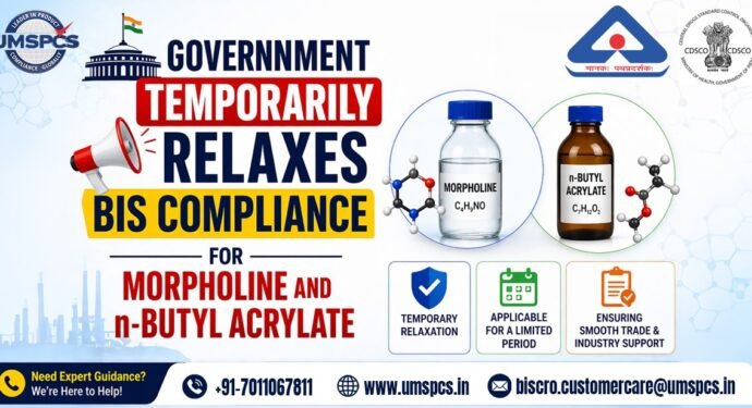 Government Temporarily Relaxes BIS Compliance for Morpholine and n-Butyl Acrylate