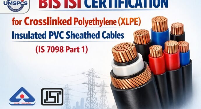 BIS ISI Certification for Crosslinked Polyethylene (XLPE) Insulated PVC Sheathed Cables (IS 7098 Part 1)