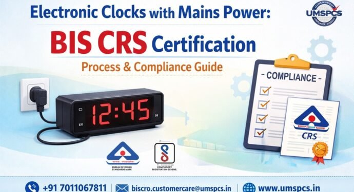Electronic Clock with Main Power: BIS CRS Certification & Process