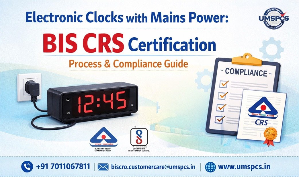 Electronic Clock with Main Power: BIS CRS Certification & Process