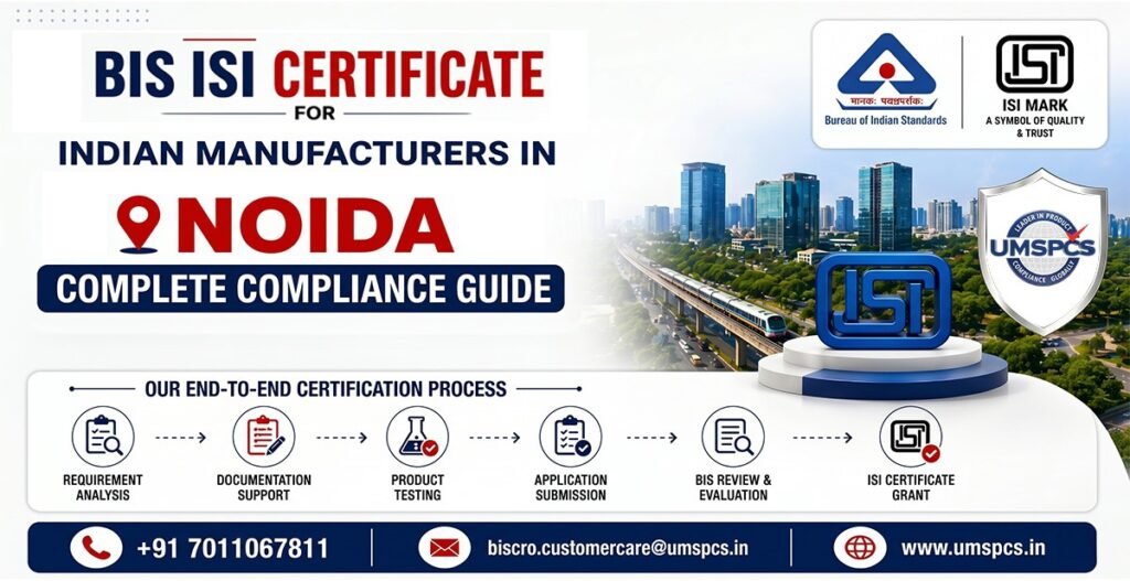 BIS ISI Certificate for Indian Manufacturers in Noida