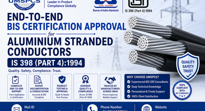 BIS Certification Approval for Aluminium Stranded Conductors