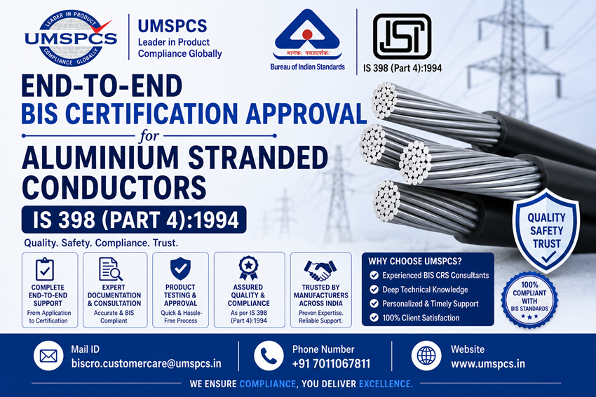 BIS Certification Approval for Aluminium Stranded Conductors