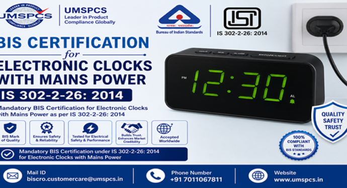 BIS Certification for Electronic Clocks with Mains Power