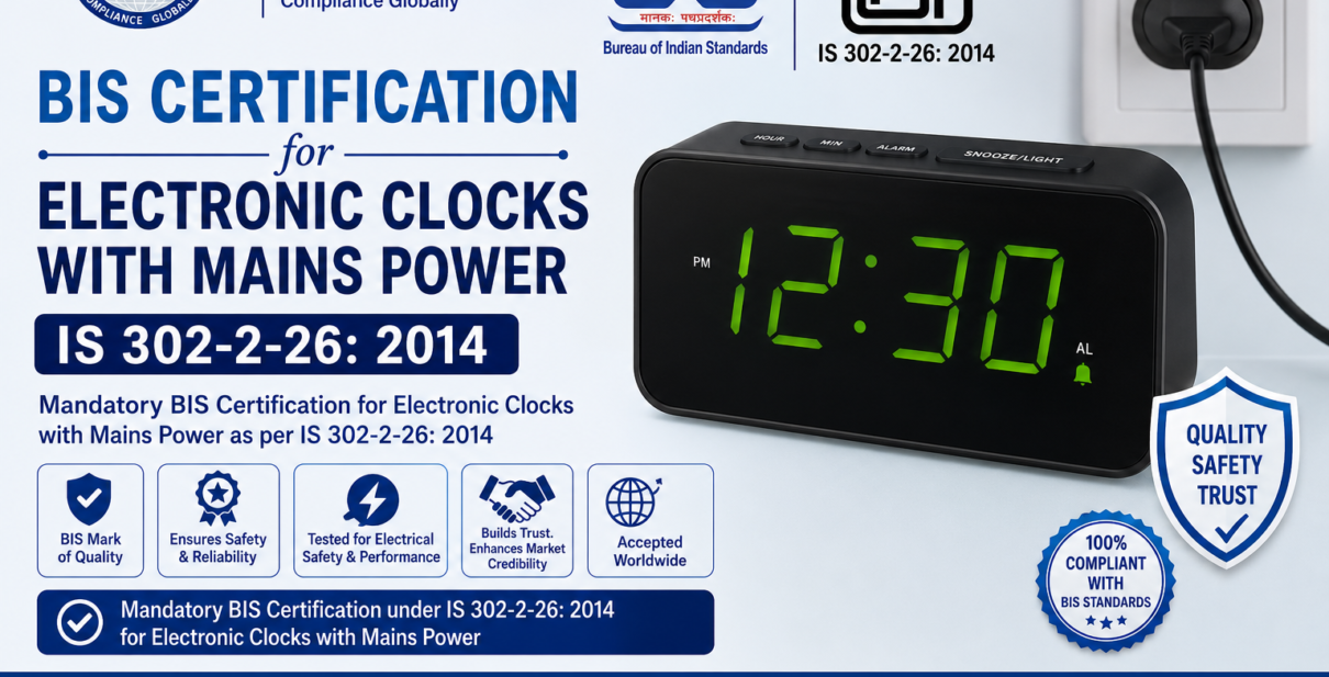 BIS Certification for Electronic Clocks with Mains Power