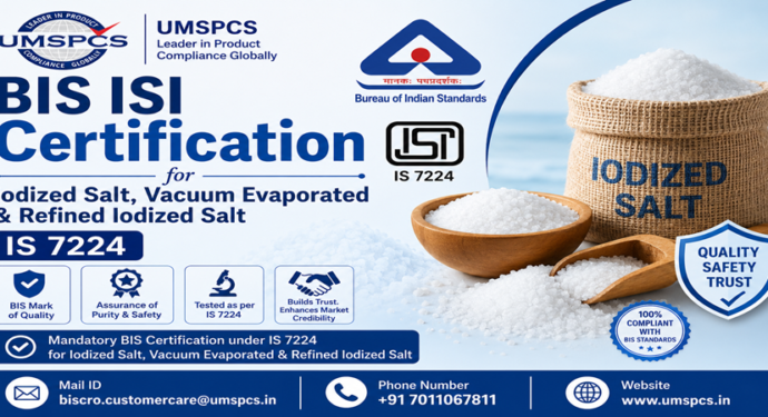 BIS Certification for Iodized Salt Products