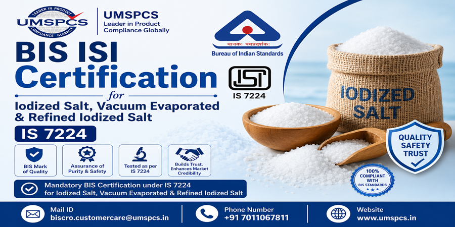 BIS Certification for Iodized Salt Products