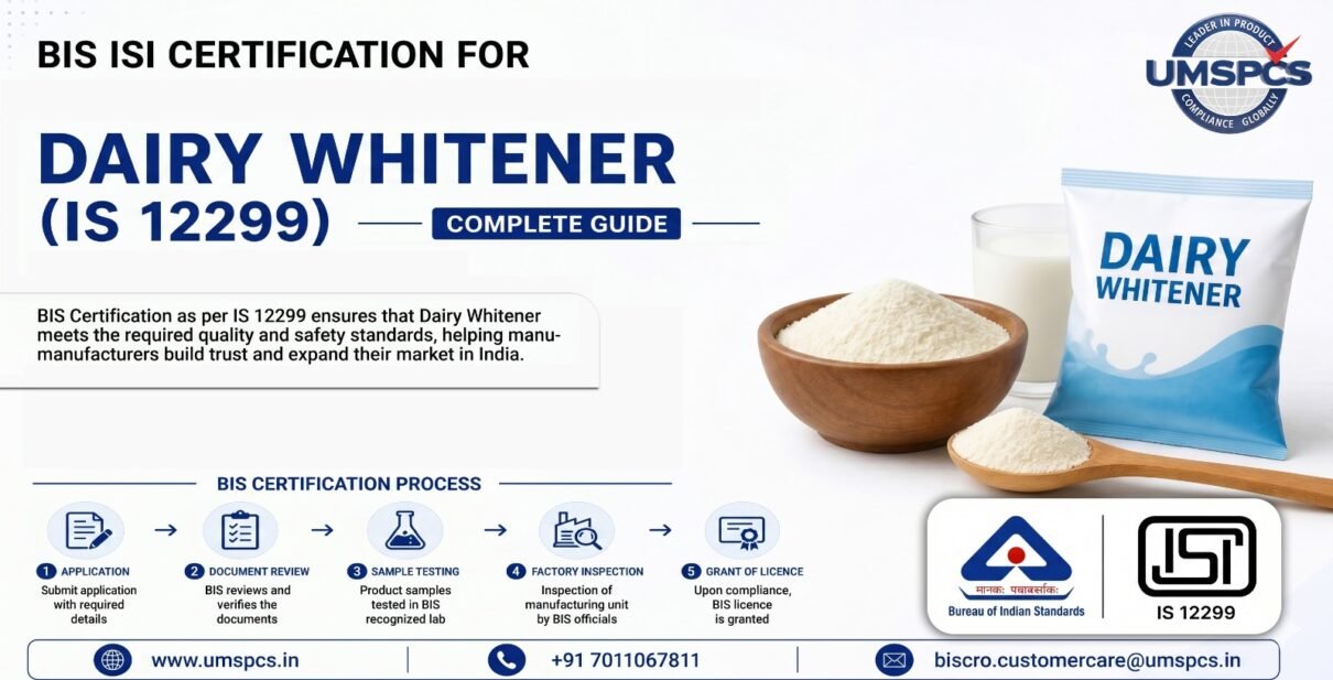 BIS ISI Certification for Dairy Whitener