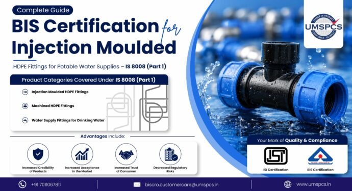 × BIS Certification for Injection Moulded/Machined HDPE Fittings for Potable Water Supplies