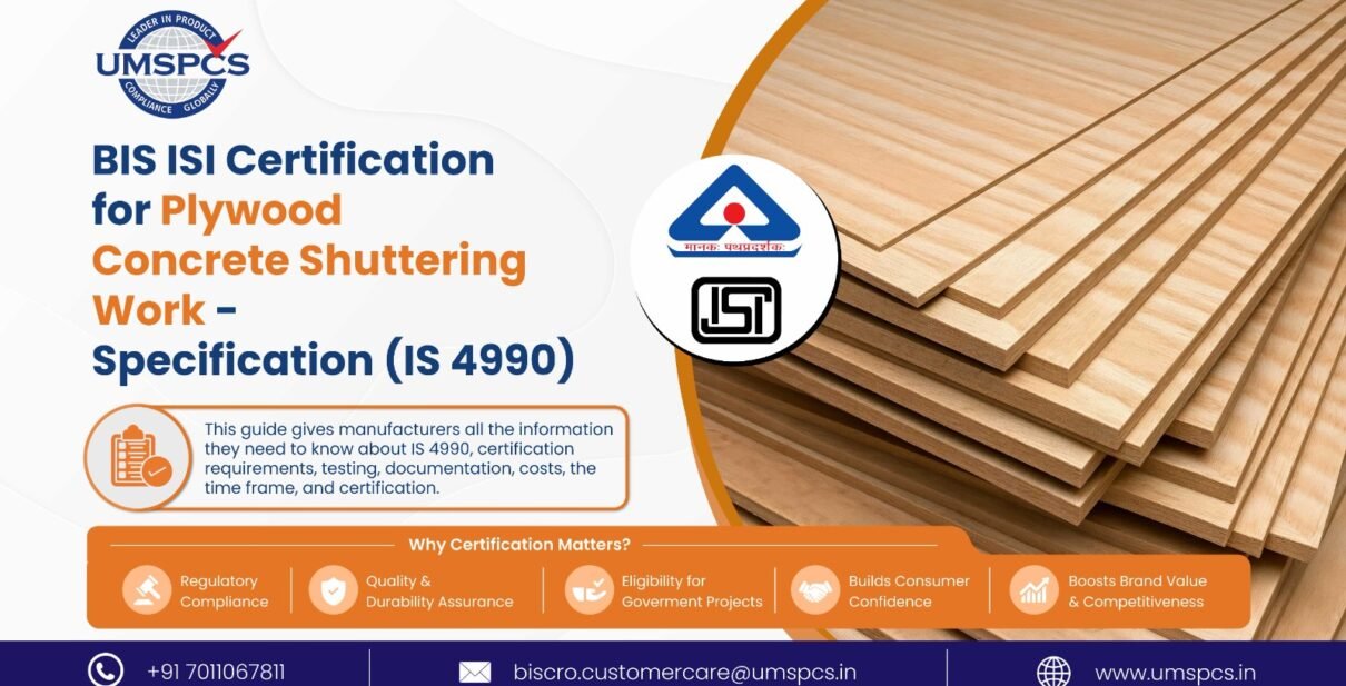 BIS ISI Certification for Plywood Concrete Shuttering Work