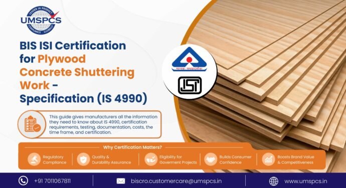 BIS ISI Certification for Plywood Concrete Shuttering Work