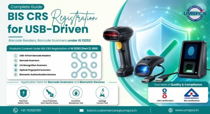 BIS CRS Registration for USB-Driven Barcode Readers, Barcode Scanners under IS 13252