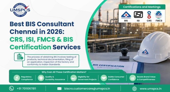 Best BIS Consultant Chennai in 2026: CRS, ISI, FMCS & Certification Services