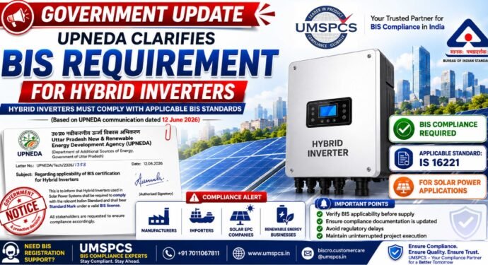 UPNEDA Issues Important Compliance Directive for Hybrid Inverters Under PM Surya Ghar Yojana