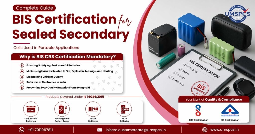 BIS Certification for Sealed Secondary Cells