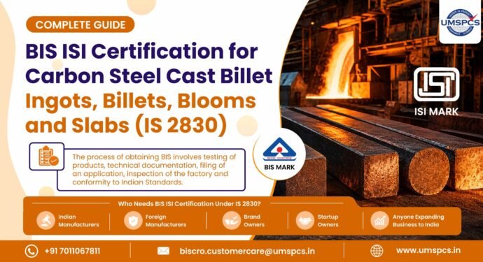 BIS ISI Certification for Carbon Steel Cast Billet