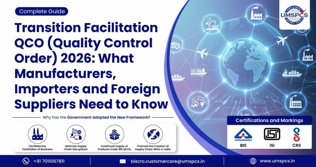 Transition Facilitation QCO (Quality Control Order) 2026