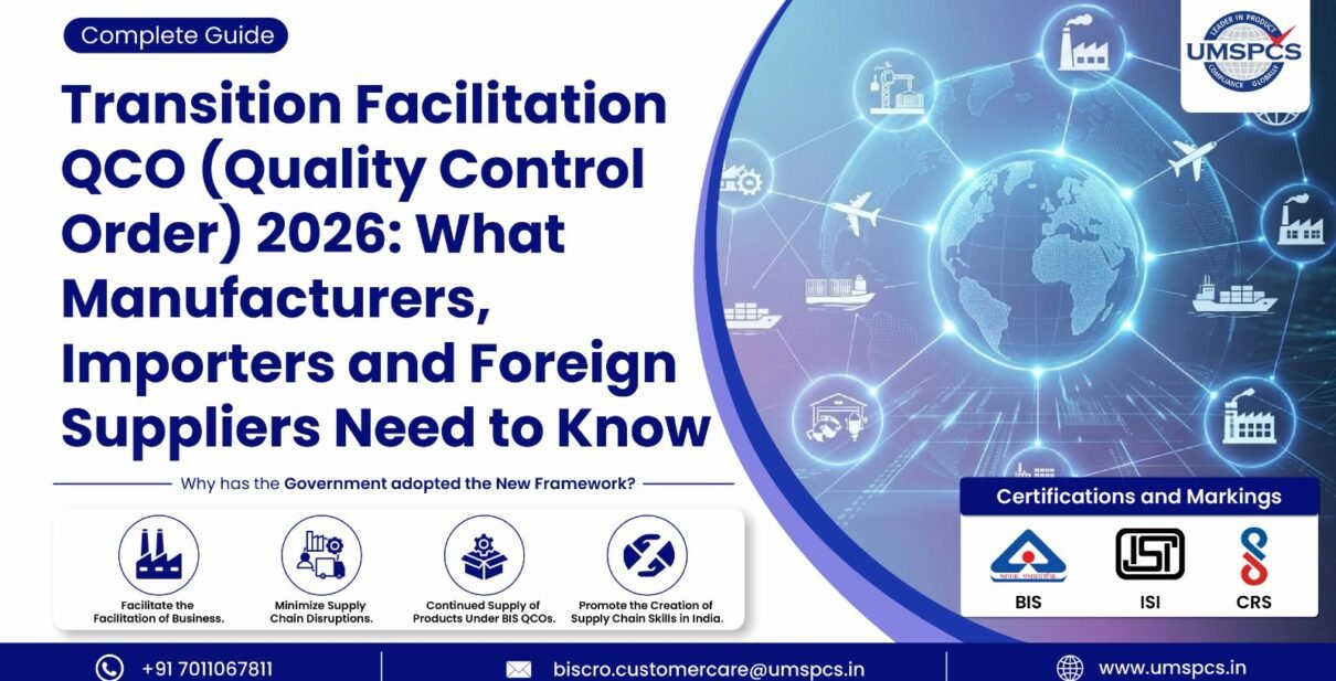 Transition Facilitation QCO (Quality Control Order) 2026
