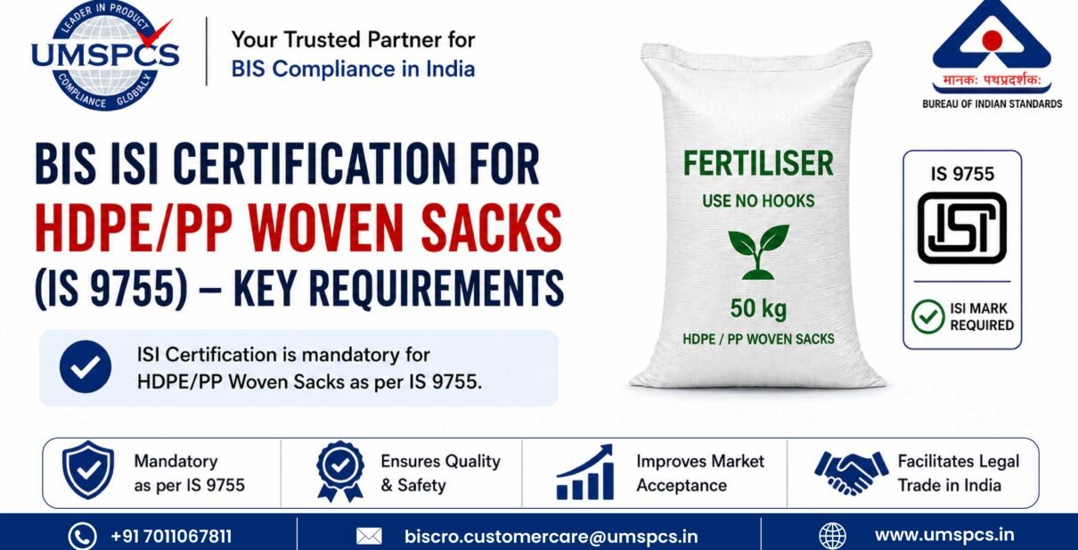 BIS ISI Certification for HDPE/PP Woven Sacks for Packing Fertilisers