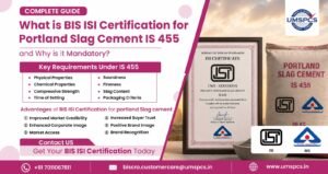 BIS ISI Certification for Portland Slag Cement