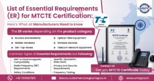 List of Essential Requirements (ER) for MTCTE Certification