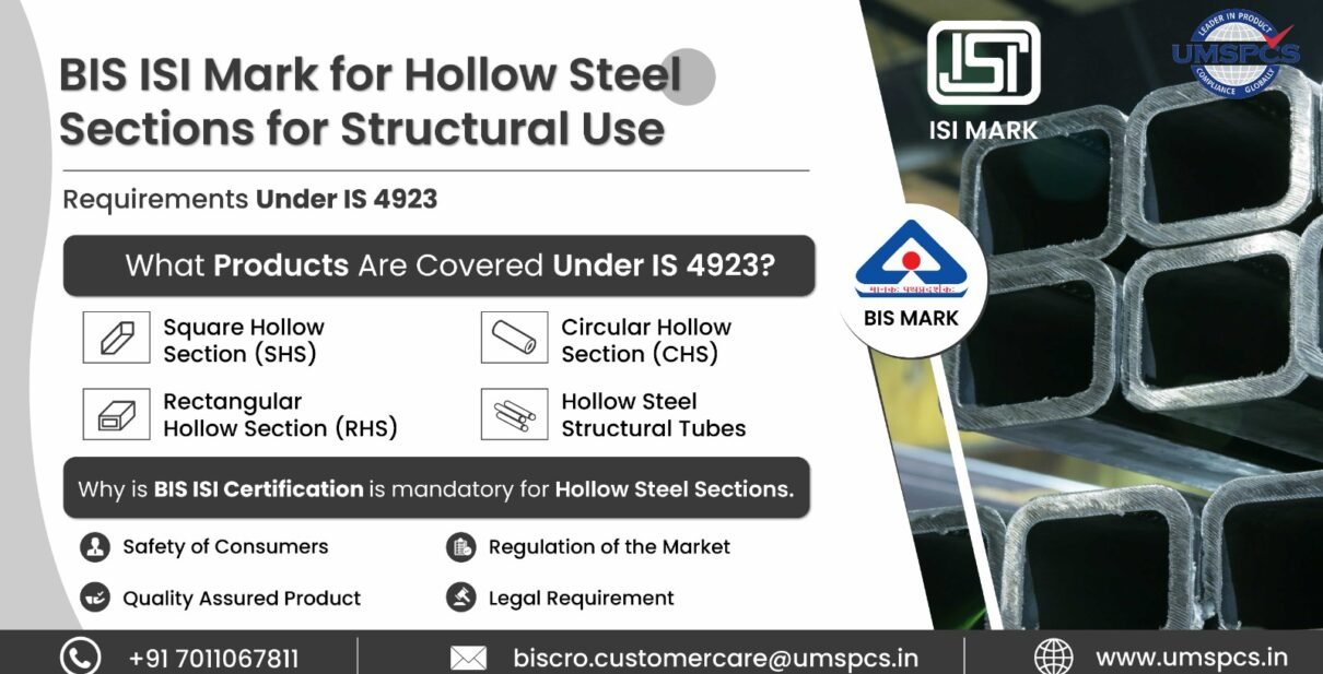 BIS ISI Mark for Hollow Steel Sections for Structural Use