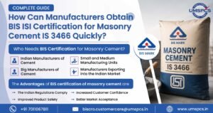 BIS ISI Certification for Masonry Cement
